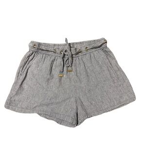 Michael Kors Ladies Striped Linen Blend Casual Summer Shorts Size L Lightweight